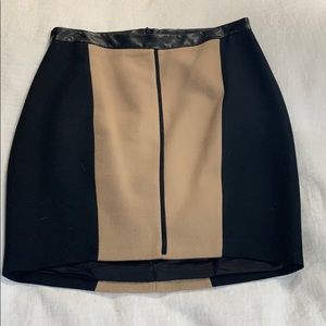 Tan and black Zara skirt